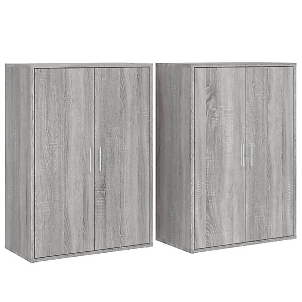 vidaXL Sideboards 2 Stk Grau Sonoma 60x31x84 cm Holzwerkstoff 3276572 günstig online kaufen