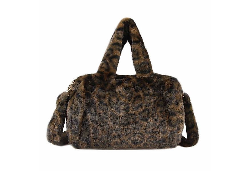 ITALYSHOP24 Schultertasche Damen Leo Tasche Handtasche PELZTASCHE Shopper T günstig online kaufen