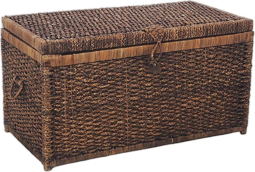 VIVANNO Wäschetruhe Wasserhyazinthe LEA Rechteckig - Natur Geflochten (1 St günstig online kaufen