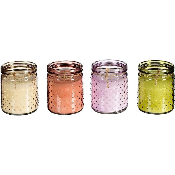Mica Decorations Kerzen Citronella Braun Grün Lila Hellbraun Ø10 cm Farbsor günstig online kaufen