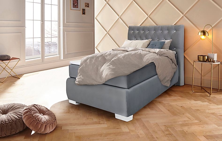 Leonique Boxspringbett Rumba, Taschenfederkern-Matratze in Härtegrad günstig online kaufen