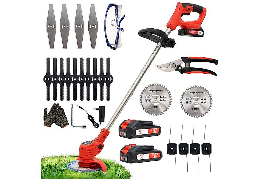 OUTIGO Akku-Rasentrimmer Akku Rasentrimmer, 2 Akkus und 4 Messertypen, KF8L günstig online kaufen