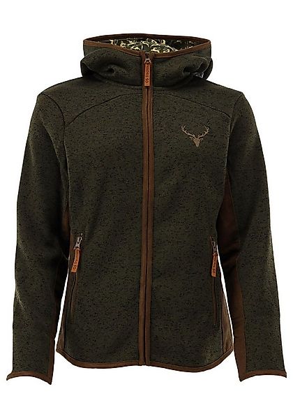 OS Trachten Strickfleecejacke Zumgu Outdoorjacke mit Kapuze mit Kontrastfut günstig online kaufen