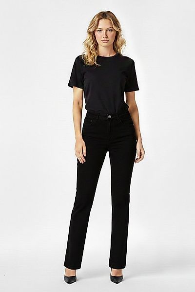 ESRA Stoffhose Damen Straight Fit Hose High Waist Business-Hose bis Große G günstig online kaufen