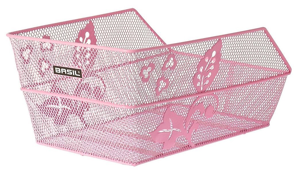 Basil Fahrradkorb Basil Cento S Flower Fahrradkorb rosa, feinmaschiger Stah günstig online kaufen