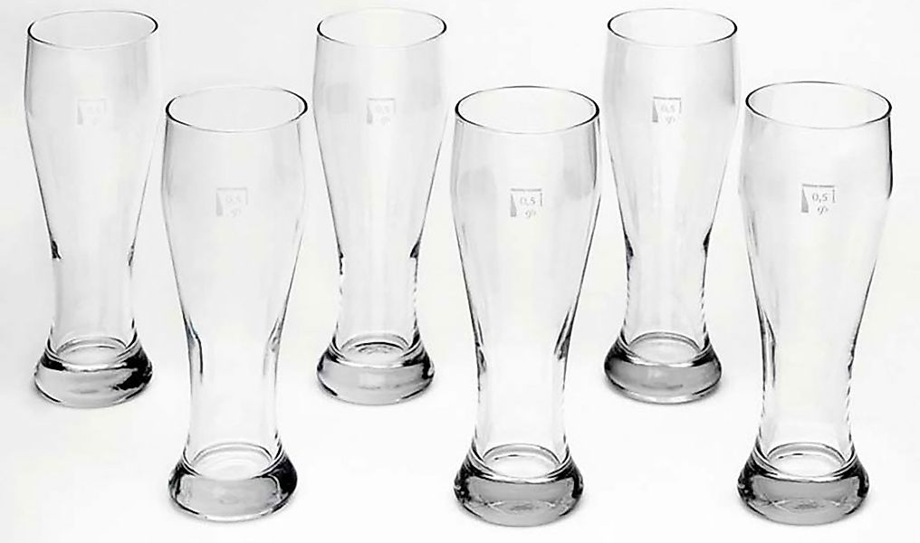 van Well Bierglas »Weizenbierglas«, (Set, 6 tlg., 6 Weizenbiergläser 0,5l), günstig online kaufen