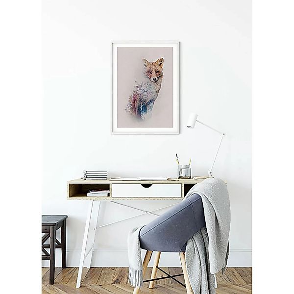 KOMAR Wandbild - Animals Forest Fox - Größe: 50 x 70 cm mehrfarbig Gr. one günstig online kaufen