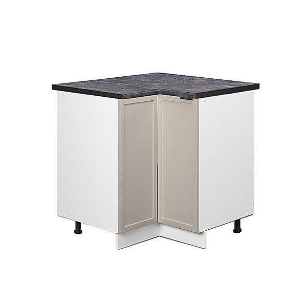 Vicco Eckunterschrank Fame-Line, GrauBeige/Weiß, 80.5 cm, günstig online kaufen