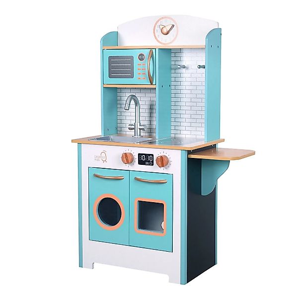 Teamson Kids Little Chef Retro Holzspielküchenspielzeug Blau Weiß günstig online kaufen