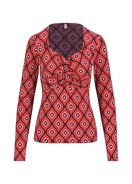 Blutsgeschwister Langarmshirt - Vintage Shirt mit Knotendetail und herzförm günstig online kaufen