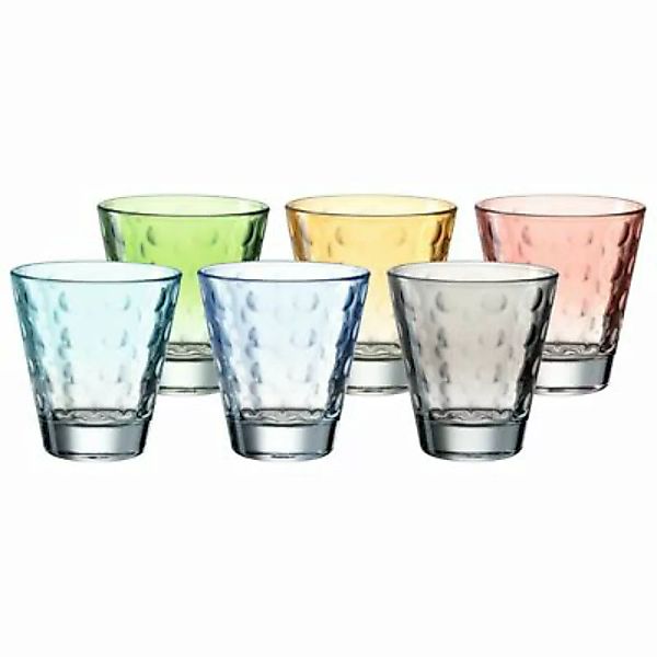 LEONARDO OPTIC Trinkglas klein 215 ml Pastell bunt gemischtes 6er Set Trink günstig online kaufen