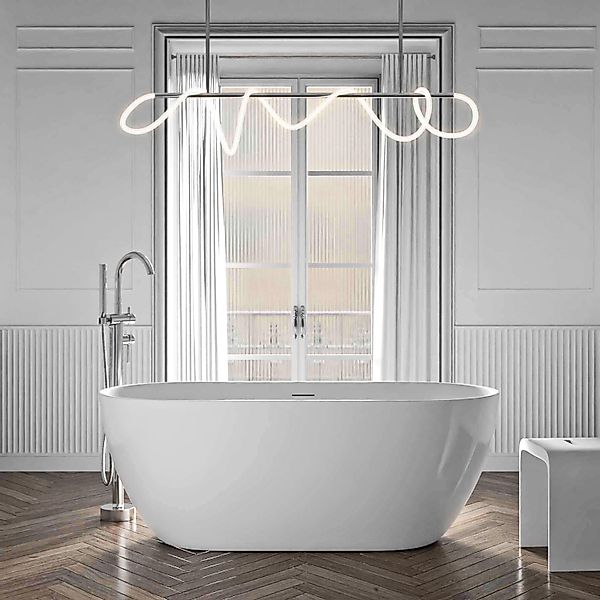 Bernstein Freistehende Badewanne JAZZ PLUS 2.0 Acryl Weiß Glänzend 180x80x5 günstig online kaufen