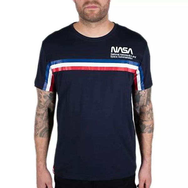 Alpha Industries Nasa Iss Kurzärmeliges T-shirt M Rep.Blue günstig online kaufen