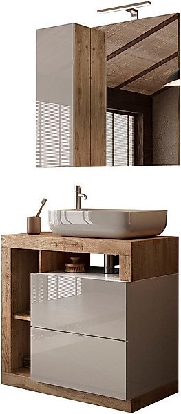 welltime Badmöbel-Set Hamburg, Badezimmerset 2tlg. Breite 79 cm, Badmöbel, günstig online kaufen