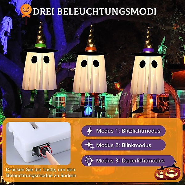 MUPOO LED Dekolicht Dekohänger LED-Lichterkette Geister-Hexenhut günstig online kaufen