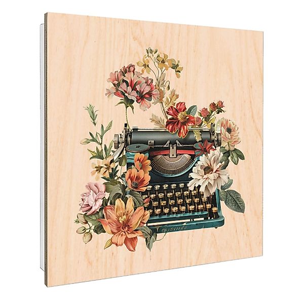 Banjado Großer Schlüsselbox Holz 30x30cm Weiß Scharnier Rechts 50 Haken Sch günstig online kaufen