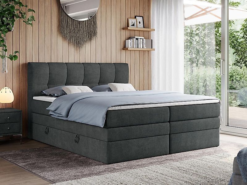 MKS MÖBEL Boxspringbett ALVIN KING (Set, günstig online kaufen