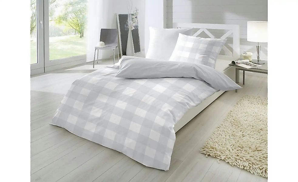 Primera Bettwäsche "Basic Perkal" 3 Stk. im modernen Karodesign günstig online kaufen