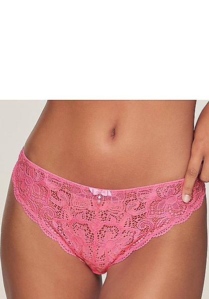 LASCANA Tanga Nikoletta mit feiner Zierschleife und Accessoire in Perlenopt günstig online kaufen