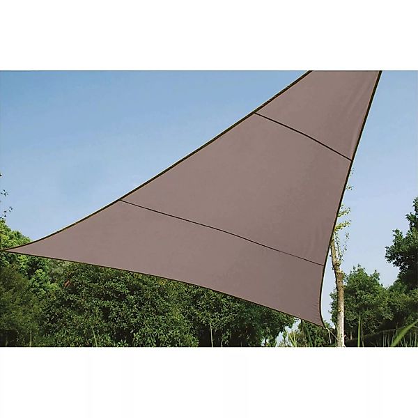 Perel Dreieck-Sonnensegel 360 cm x 360 cm Braun-Grau günstig online kaufen