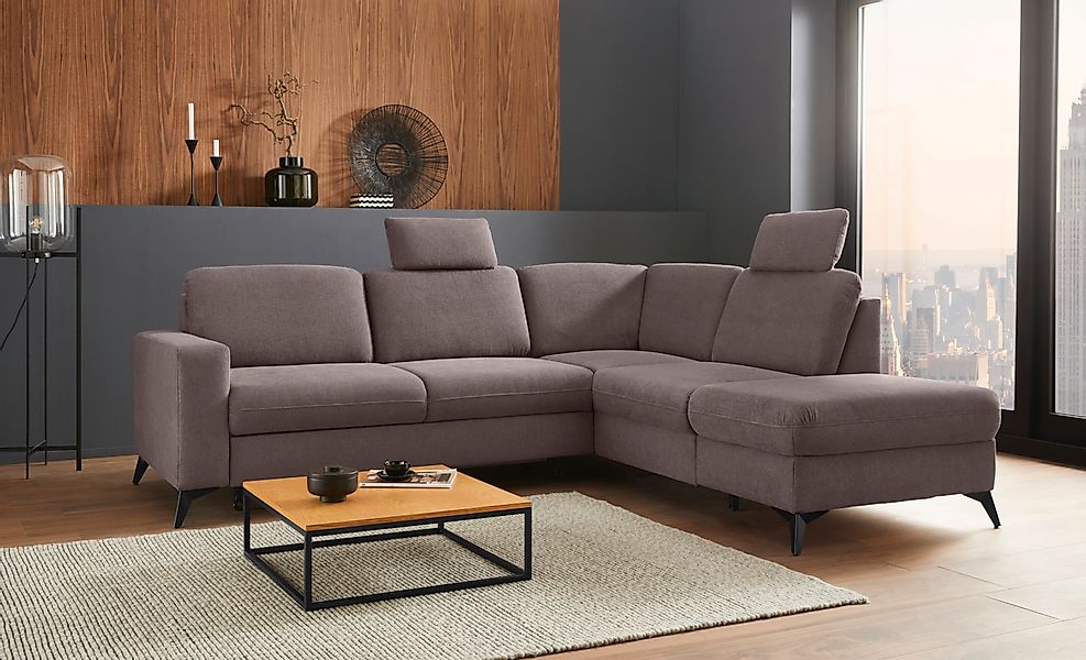 Places of Style Ecksofa Lolland L-Form, Wahlweise mit Bettfunktion und Stau günstig online kaufen