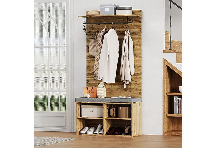 HAUSS SPOLE Garderoben-Set mit Schuhbank, verstellbarem Regal, Kleiderstang günstig online kaufen