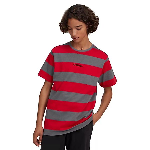 O´neill Block Stripe Kurzärmeliges T-shirt S Red With günstig online kaufen