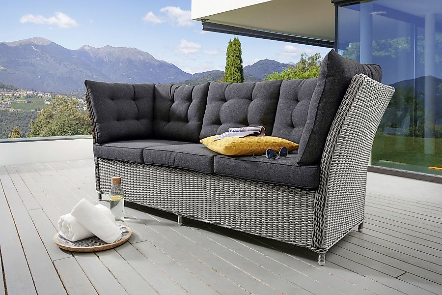 Destiny Loungesofa PALMA, Aluminium, Polyrattan, 3er günstig online kaufen