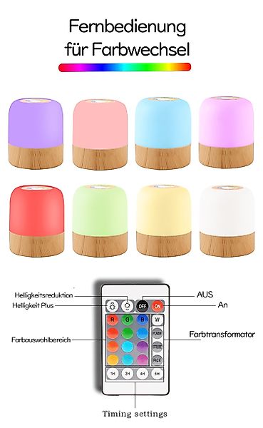OYLCDI LED Nachttischlampe Touch-Lampe,tragbare Tisch-Nachttischlampen mit günstig online kaufen