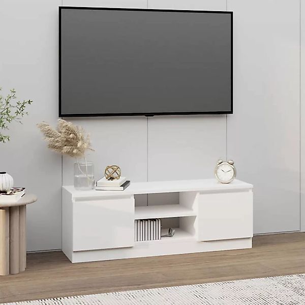 vidaXL TV-Schrank TV-Board mit Tür Weiß günstig online kaufen