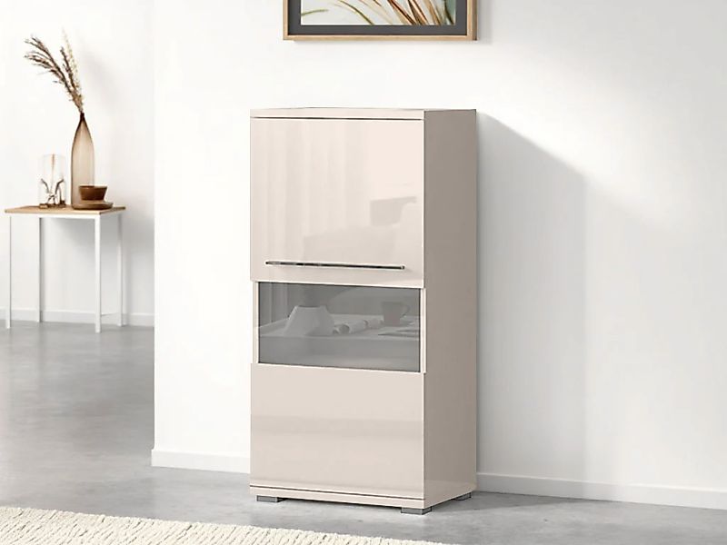 OTTO home Highboard "Piano Vitrine" (H/B/T): 123/60/40,2cm, UV lackiert, So günstig online kaufen