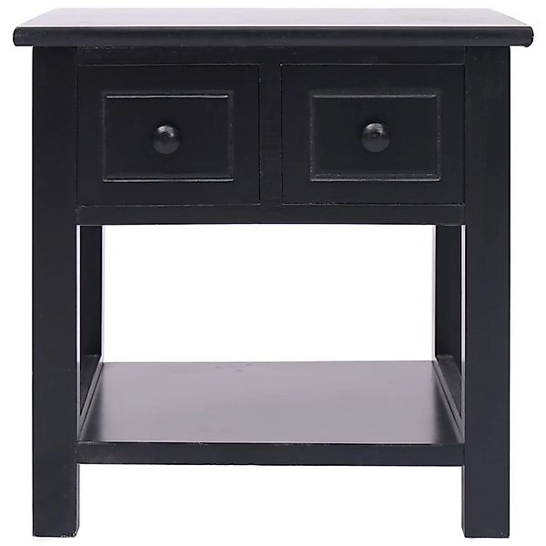vidaXL Beistelltisch Schwarz 40x40x40 cm Paulownia Holz günstig online kaufen