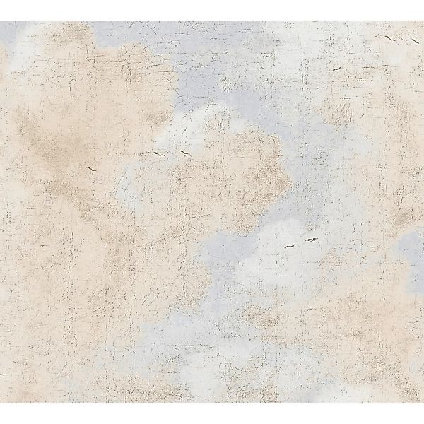 Bricoflor Vliestapete mit Himmel Wolken und Vögel auf Gemälde Tapete Hellbl günstig online kaufen