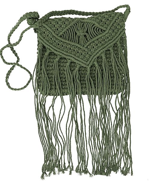 Guru-Shop Schultertasche Makramee Umhängetasche, Boho Schultertasche günstig online kaufen