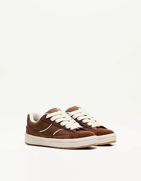 Bershka Skate-Sneaker Damen 42 Braun günstig online kaufen