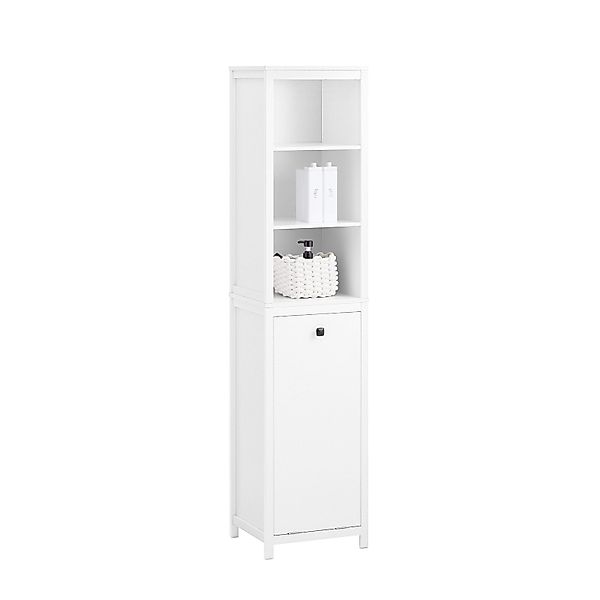 SoBuy Hochschrank BZR95 Badezimmerschrank mit Wäschesack günstig online kaufen