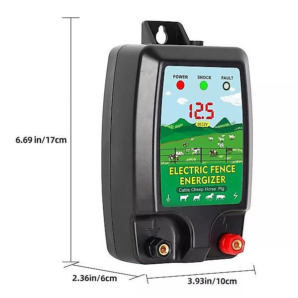 PRIISF Weidenzaun Weidezaungerät 12V Elektrozaungerät 1,5J günstig online kaufen