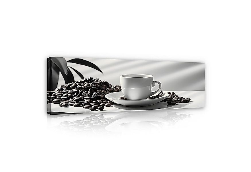 Wallarena Leinwandbild Küche Kaffee Tasse Kunst Esszimmer Wandbild XXL Lein günstig online kaufen