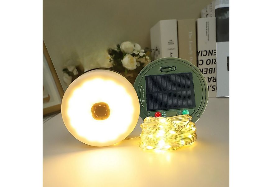 PRECORN LED Dekolicht LED Camping-Lichterkette 10m mit Powerbank, Solar/USB günstig online kaufen
