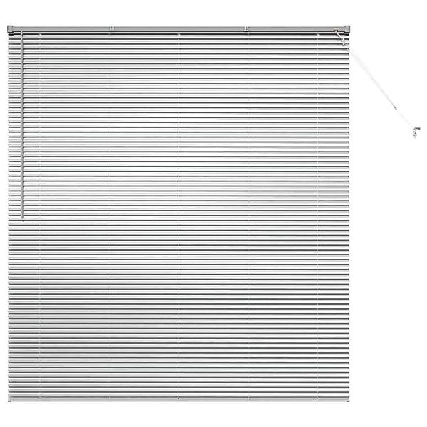 vidaXL Balkenjalousien mit Vorhängen Silber 175 x 155 cm Aluminium 42005933 günstig online kaufen