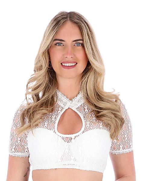 Steigenhöfer Manufaktur Dirndlbluse "MARIE" kurzarm Trachtenbluse günstig online kaufen