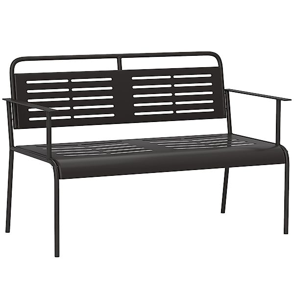 Outsunny Gartenbank mit Lamellen-Design, Rücken- & günstig online kaufen