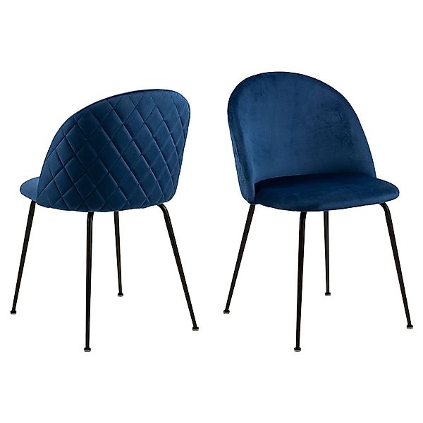 ebuy24 Louise Esszimmerstuhl Velour Blau günstig online kaufen