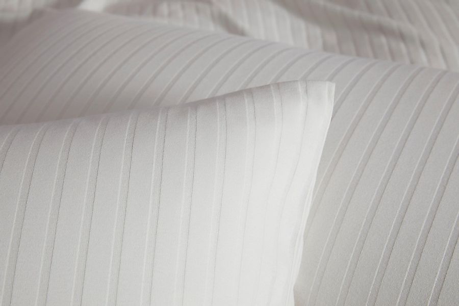 Elegante Bettwäsche Solid Stripe, Mako-Jersey, 2 günstig online kaufen