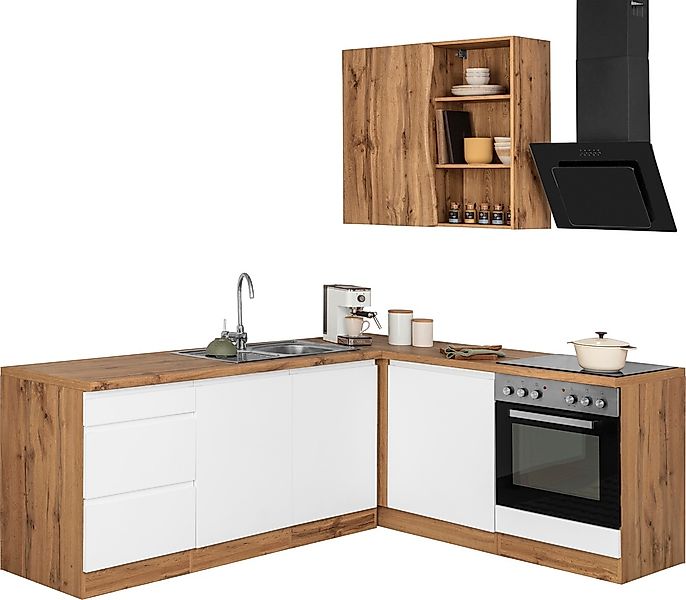 KOCHSTATION Winkelküche "KS-Bruneck" Stellbreite 240/180 cm breit, wahlweis günstig online kaufen