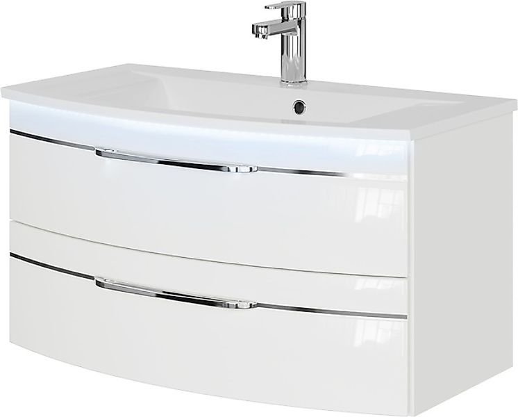 Saphir Waschtisch »Serie 7045 Mineralmarmor-Waschtisch und Unterschrank, 91 günstig online kaufen