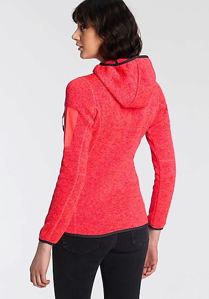 CMP Strickfleecejacke "KNITTED MELANGE HOODY WOMAN HOODY", (1 St.), mit Kap günstig online kaufen