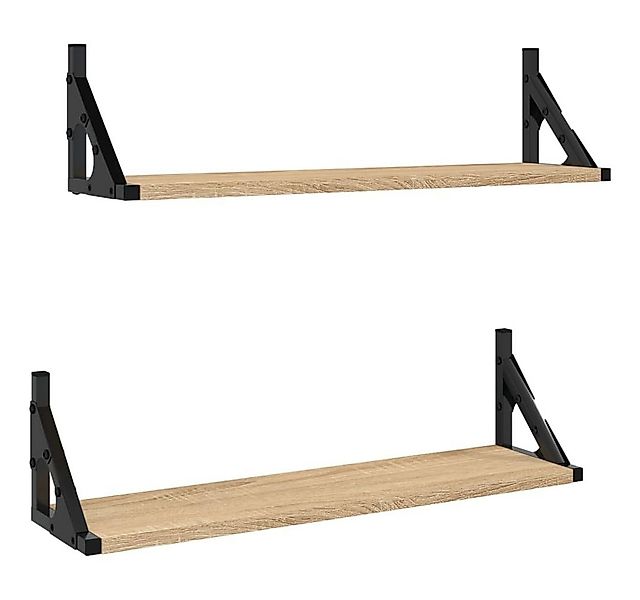vidaXL Regal Wandregale 2 Stk. Sonoma-Eiche 60x15x15,5 cm, 2-tlg. günstig online kaufen