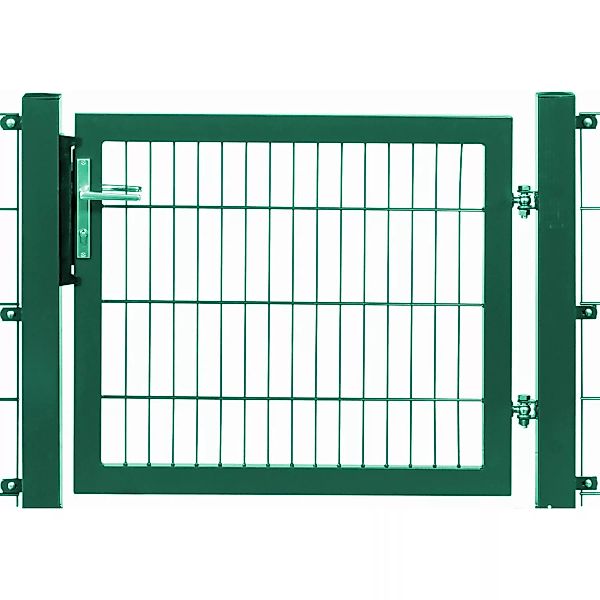 Einzeltor Premium Doppelstabmattenfüllung Grün Rahmen 100 x 100 cm günstig online kaufen