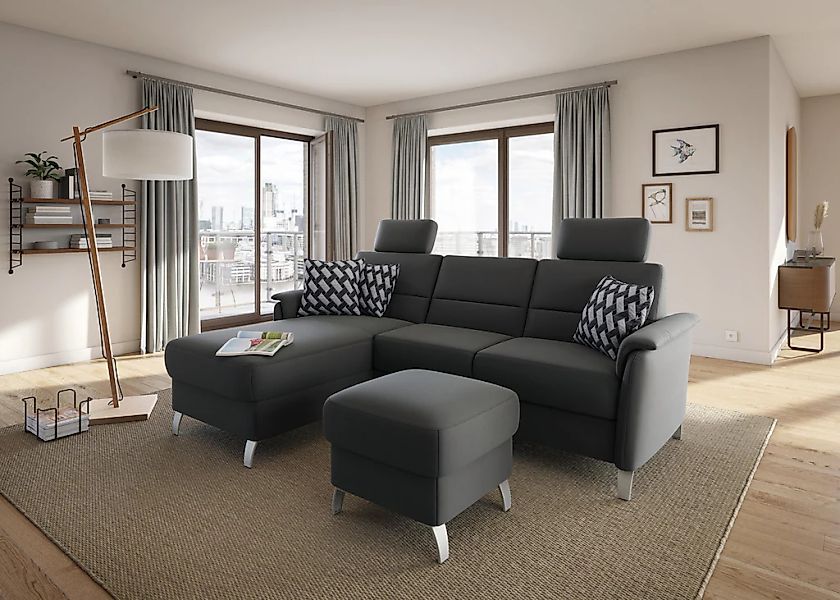 sit&more Ecksofa "Palmera L-Form, B: 244 cm" optional Bettfunktion & Bettka günstig online kaufen